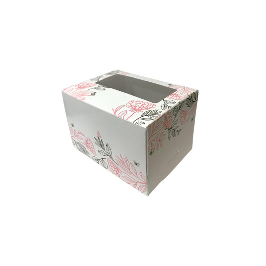 Caja Floral Rosada 12x9x8cm x1und