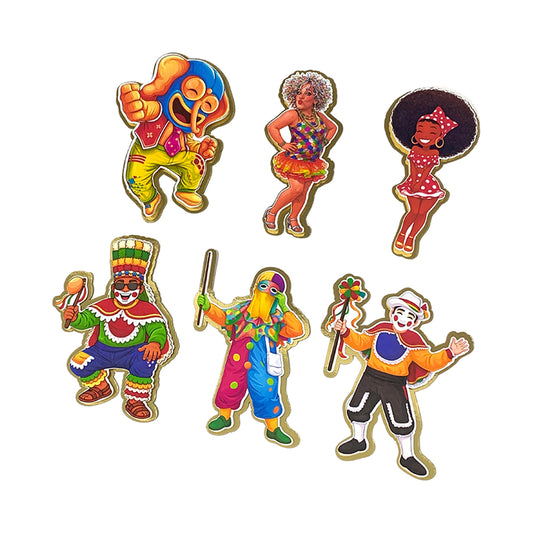 Apliques de Carnaval Grandes x6und