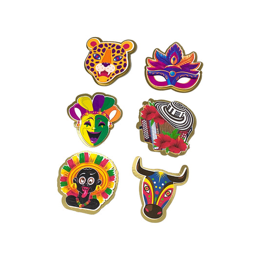 Apliques de Carnaval Pequeños x6und