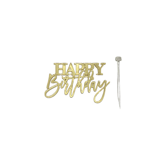 Topper Frontal Happy Birthday Dorado REF: R81-8
