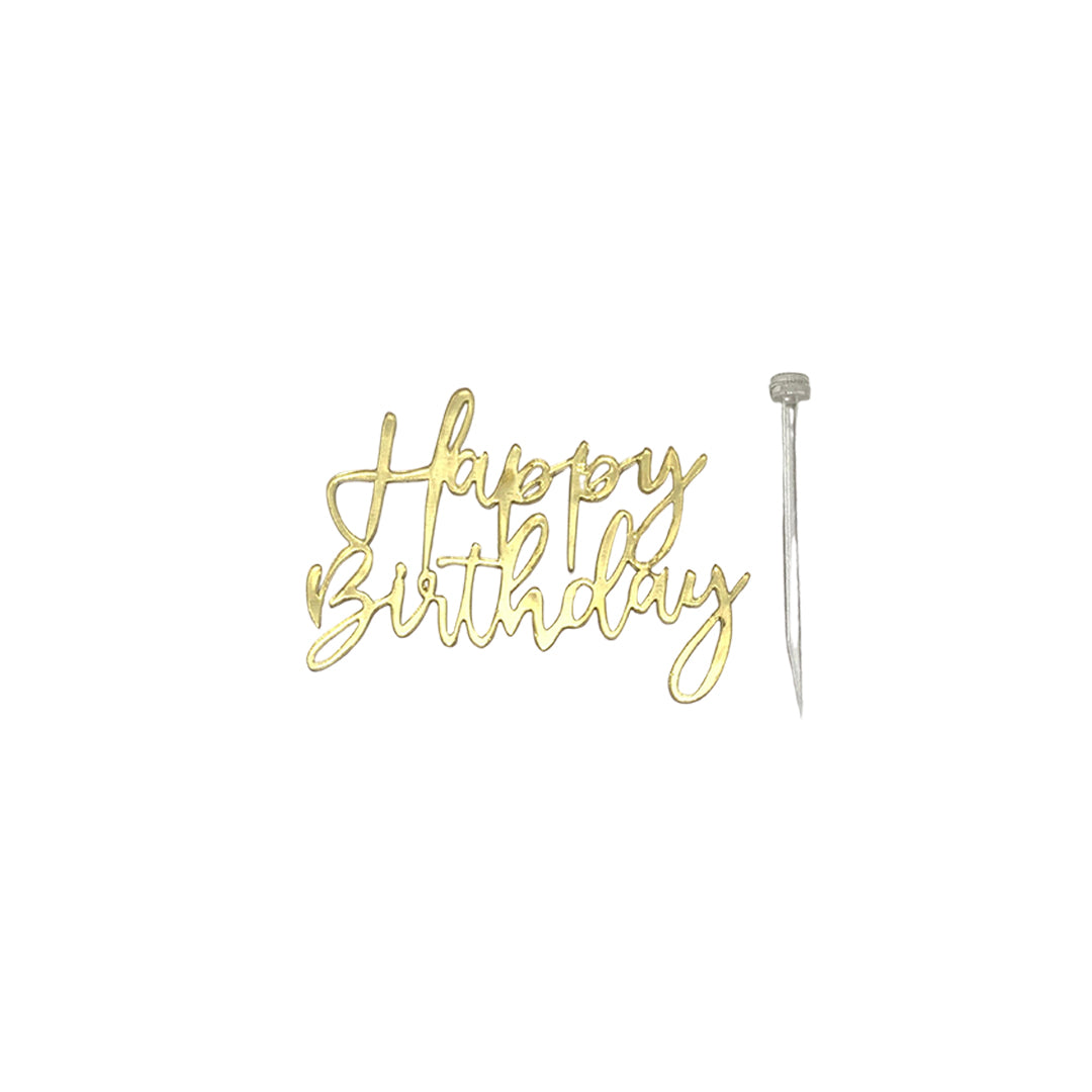 Topper Frontal Happy Birthday Dorado REF: R27-8