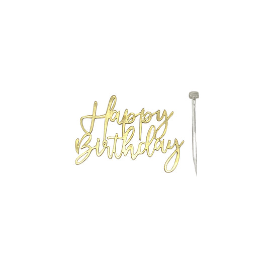 Topper Frontal Happy Birthday Dorado REF: R27-8
