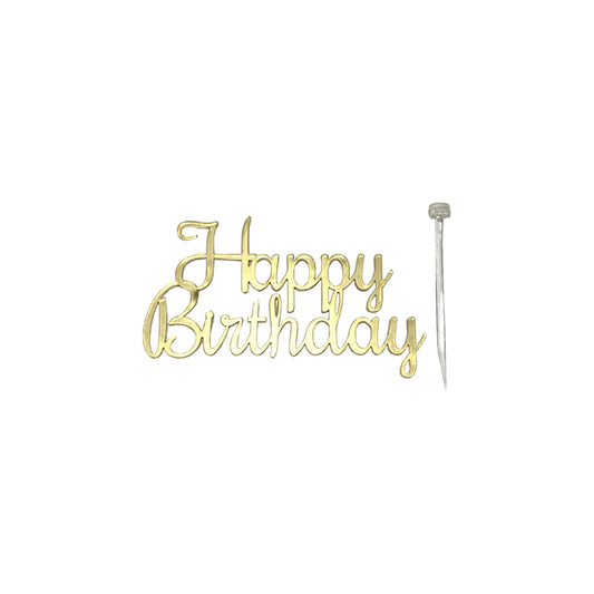 Topper Frontal Happy Birthday Dorado REF: R21-10