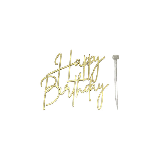 Topper Frontal Happy Birthday Dorado REF: R103-10