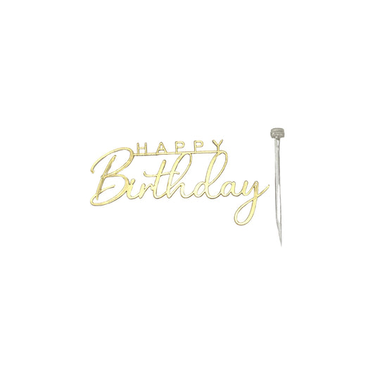 Topper Frontal Happy Birthday Dorado REF: R125-12