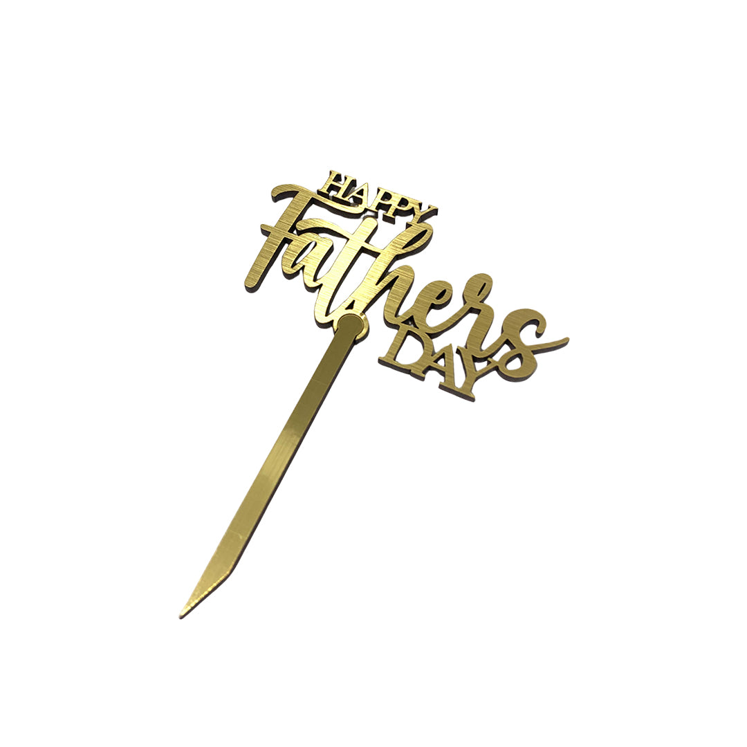 Topper Happy Father's Day Pequeño Dorado REF: P7-8