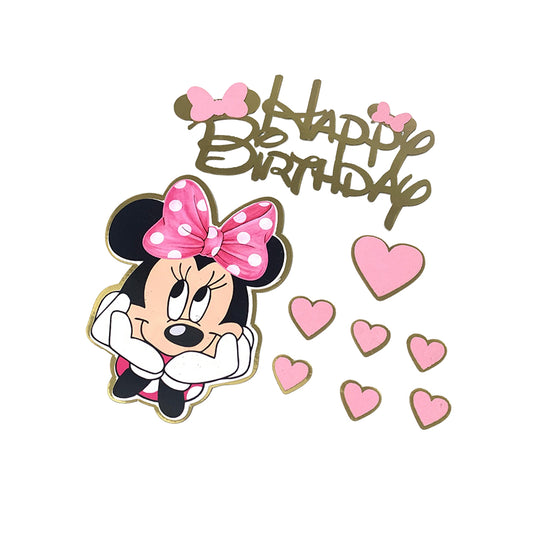 Aplique Happy Birthday Minnie