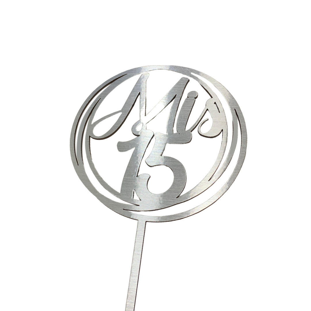 Topper Mis 15 Pequeño Dorado REF: R70-14