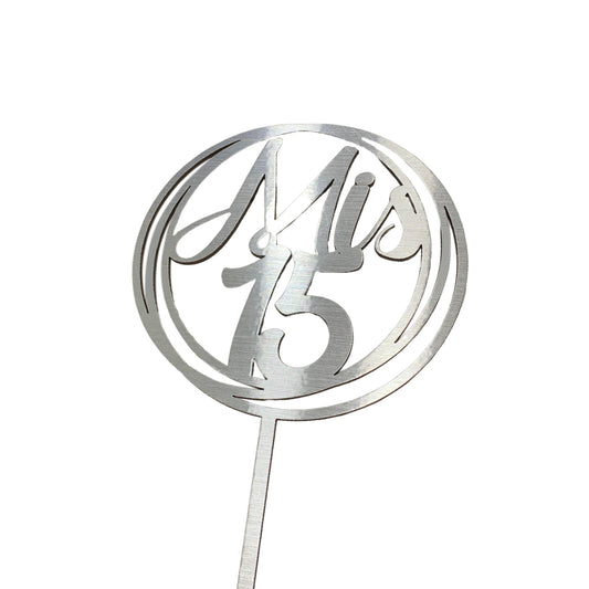 Topper Mis 15 Pequeño Dorado REF: R70-14