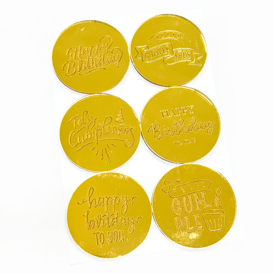 Moneda Decorativa Cumpleaños x6und