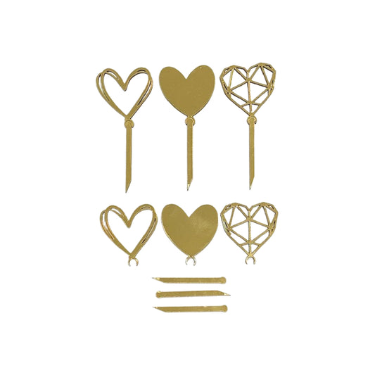 Topper Mini Corazones x6und