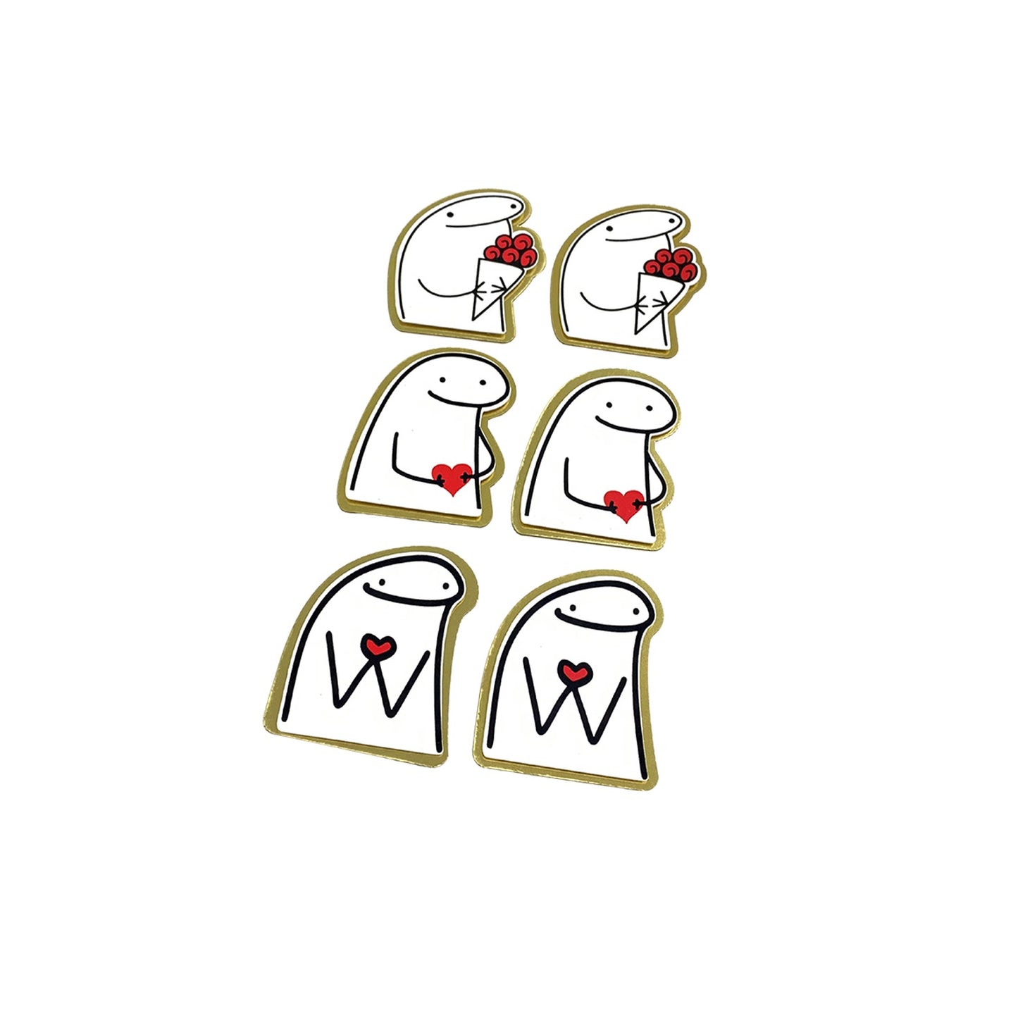Aplique Flork Corazones x6und