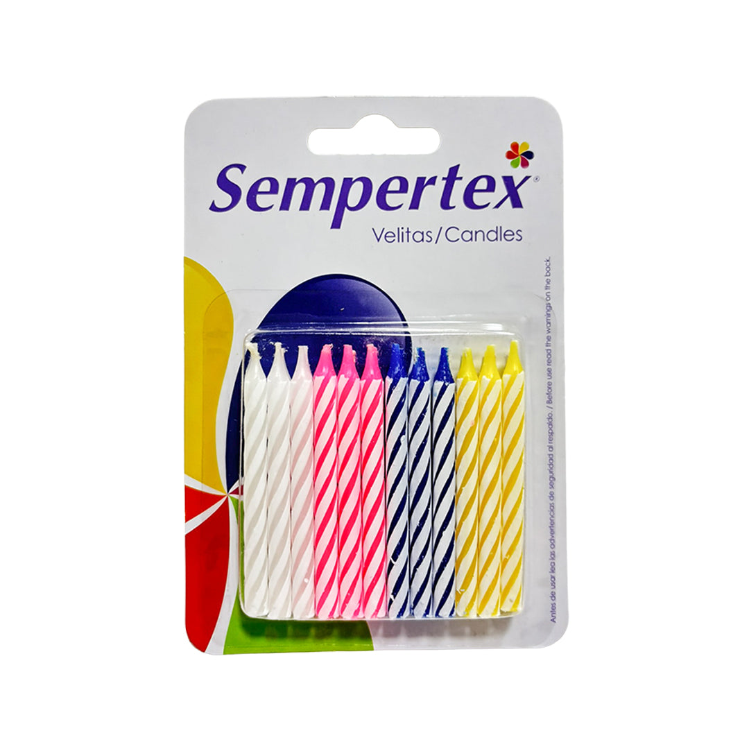 Vela Espiralada Surtida Sempertex x24und