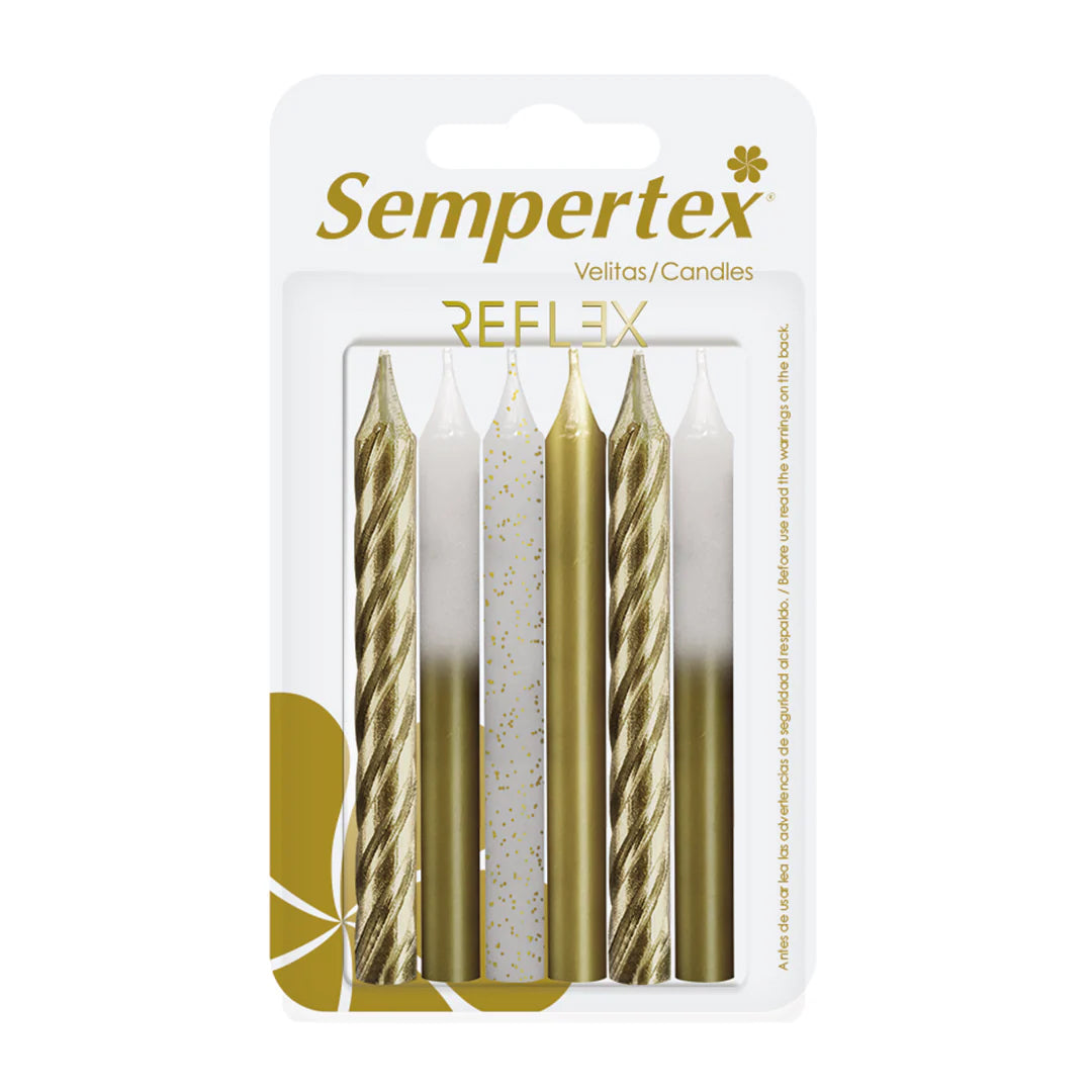 Vela Metálica Surtida Sempertex x6und