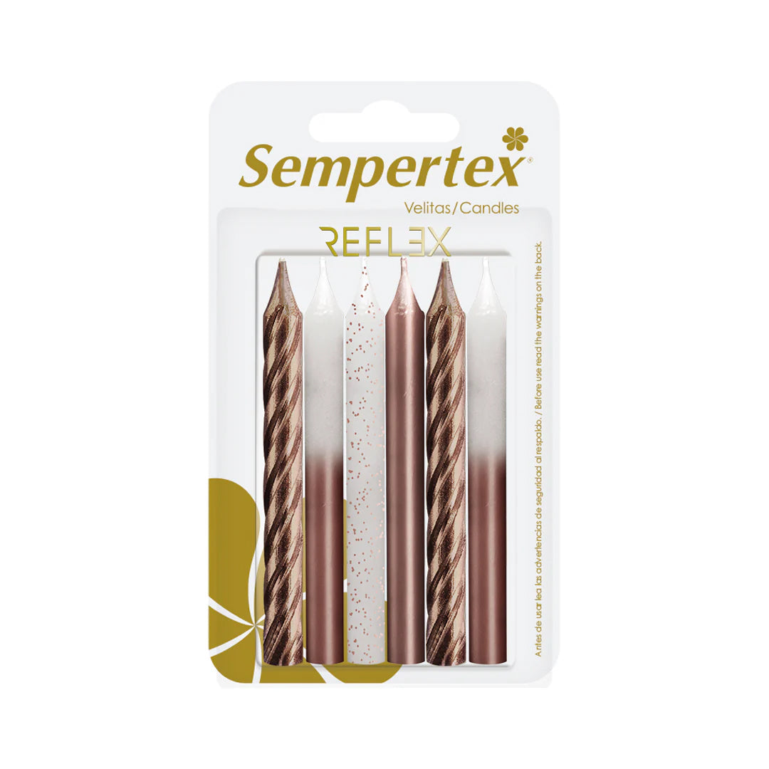 Vela Metálica Surtida Sempertex x6und