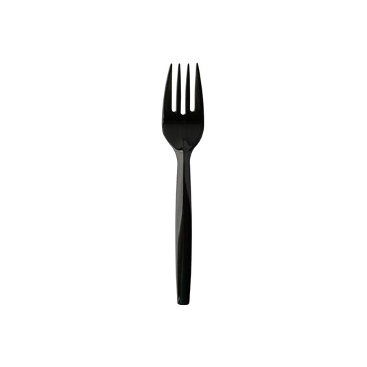 Tenedor Plástico Negro x100und