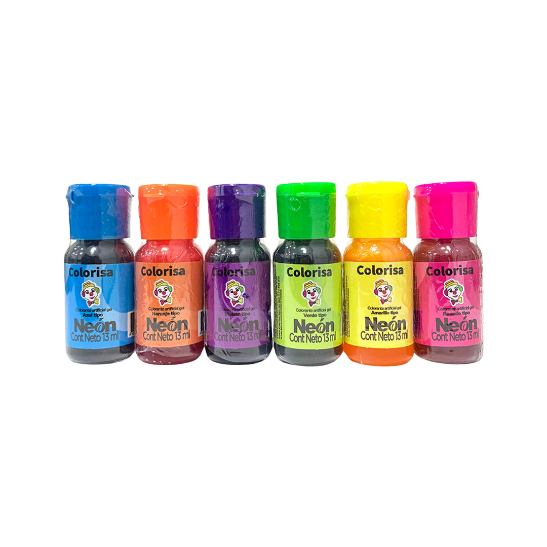 Colorantes En Gel Neón Colorisa x13ml