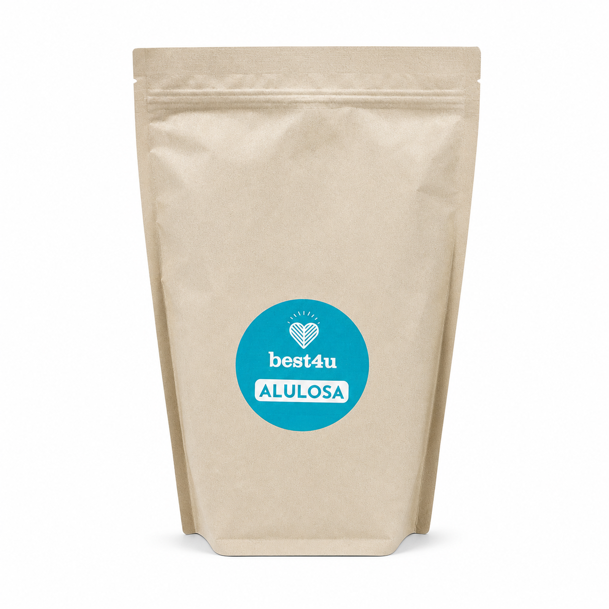 Alulosa 1 kg Best4u en empaque, fotografía de producto con fondo blanco