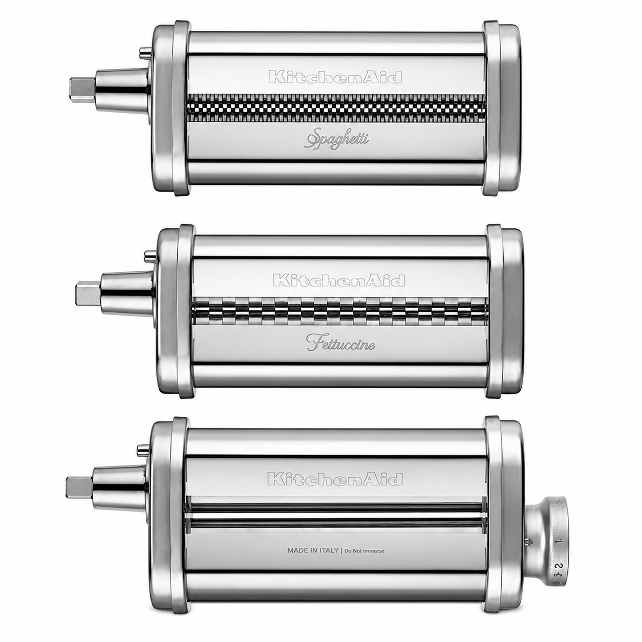 Amasador y cortador de pastas KitchenAid, fotografía de producto con fondo blanco