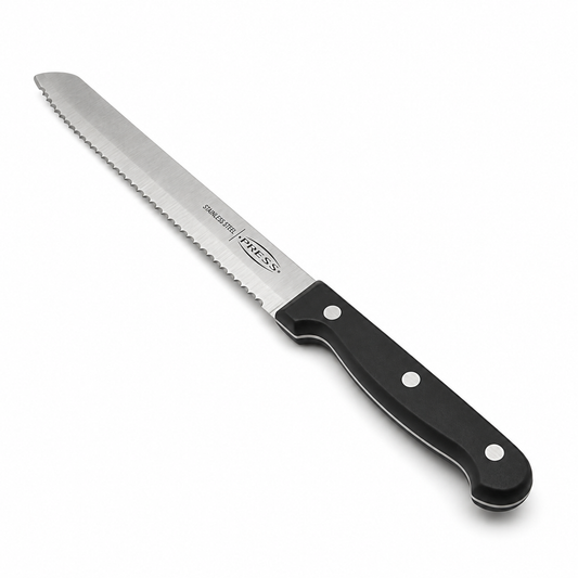 Cuchillo para pan Press de 20 cm, fotografía profesional sobre fondo blanco