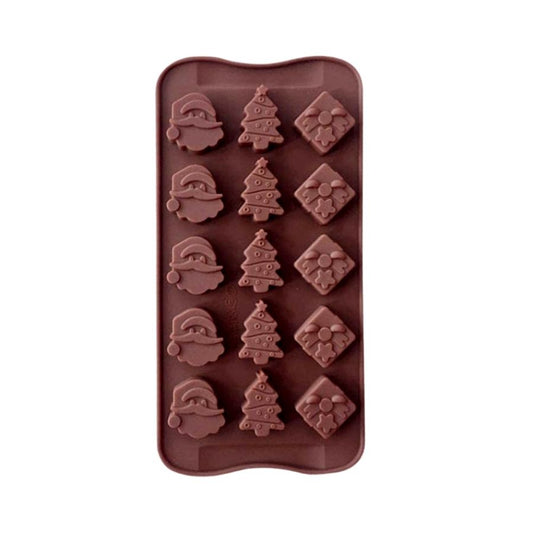 Molde Silicona Choco Navidad x15 cav