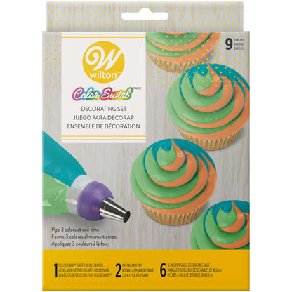 Kit Color Swirl para Cupcakes Multicolor x9 Piezas