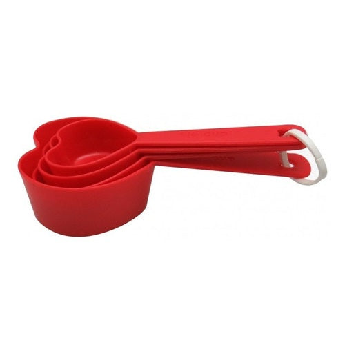 Set Tazas Plásticas Medidoras Corazón
