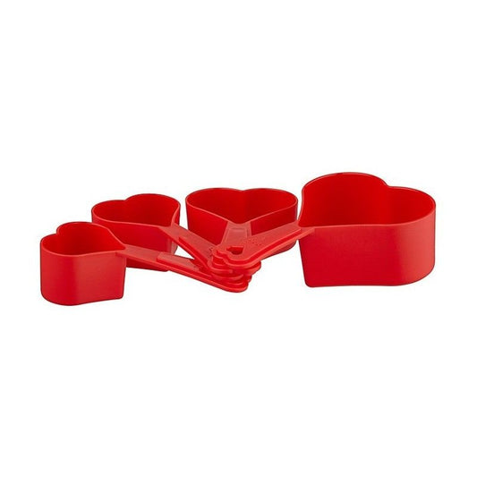 Set Tazas Plásticas Medidoras Corazón