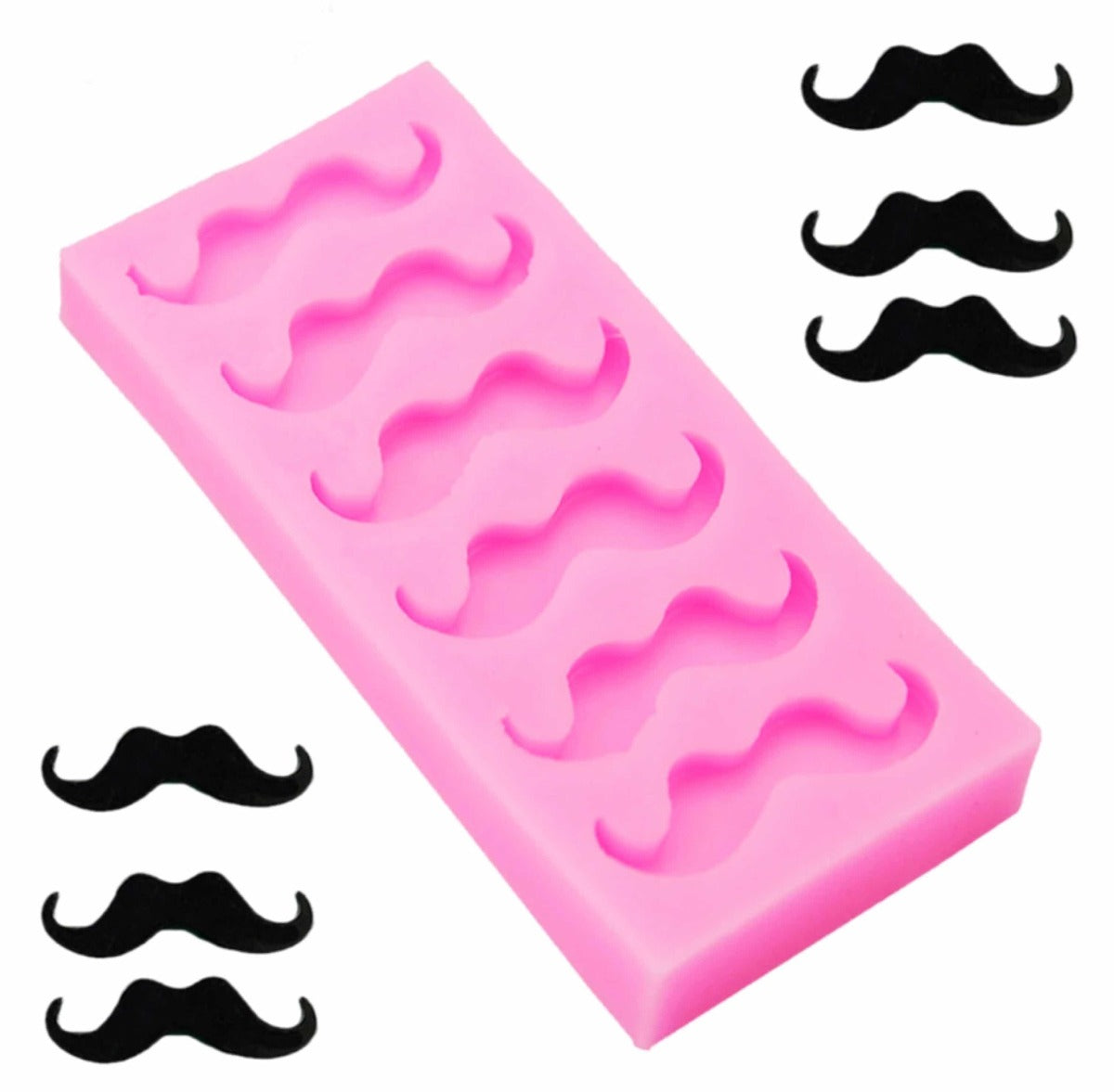 Molde Silicona Bigotes x6cav