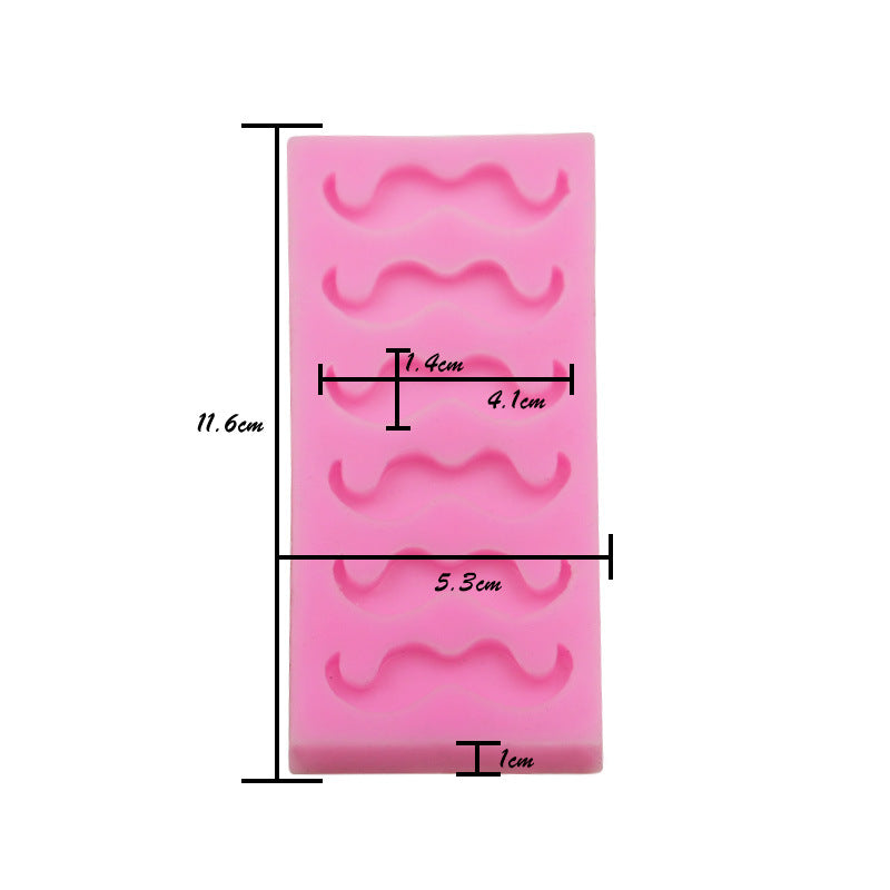 Molde Silicona Bigotes x6cav
