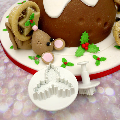 Cortadores Push Hoja de Navidad x2 und