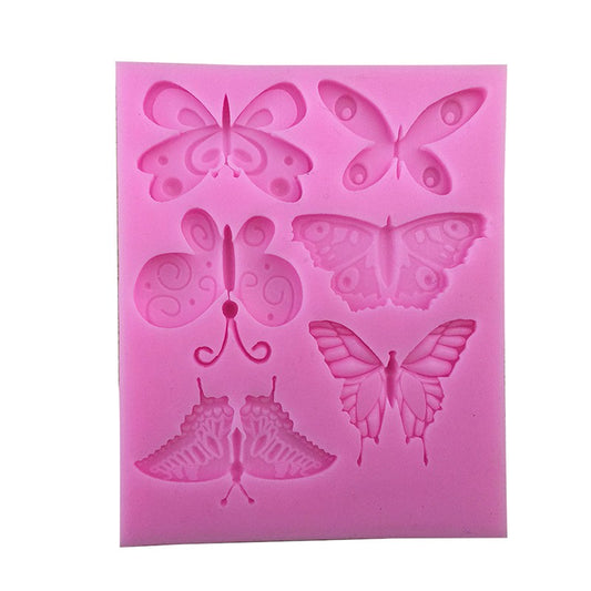 Molde Silicona Mariposas x6 cav