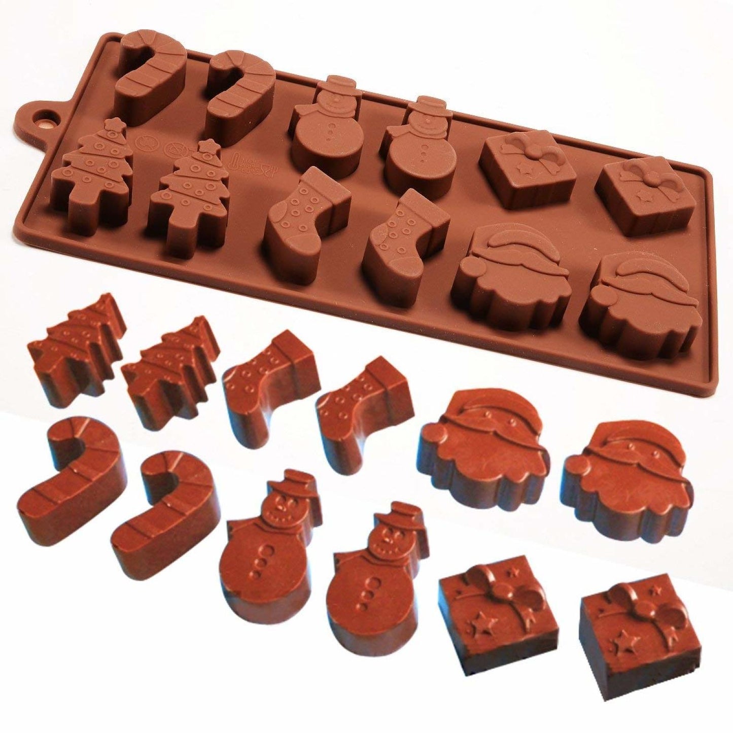 Molde Silicona Choco Navidad x12 cav