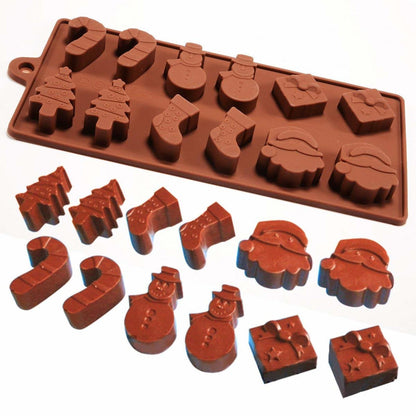 Molde Silicona Choco Navidad x12 cav