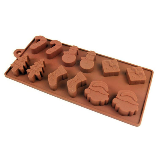 Molde Silicona Choco Navidad x12 cav