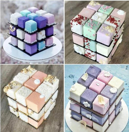 Molde Silicona Cubos x15 cav