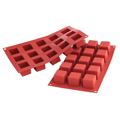 Molde Silicona Cubos x15 cav
