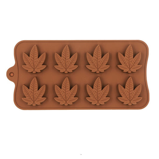 Molde Silicona Choco Marihuana x8cav