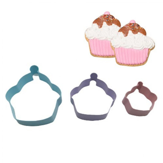 Set Cortadores Metálicos Cupcakes x3und