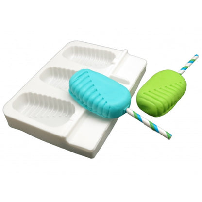 Molde Silicona Paleta Ovalada Decorada x3cav