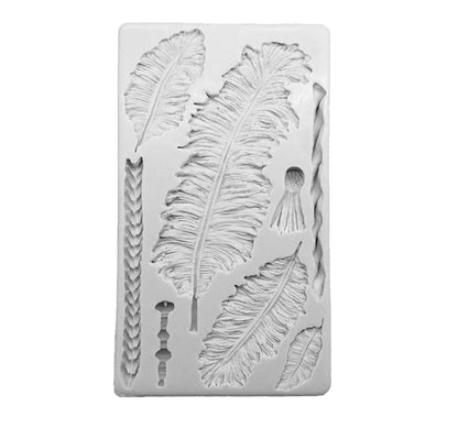 Molde Silicona Plumas x8cav