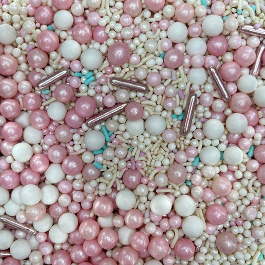 Sprinkles Perlas Rosadas y Blancas x500gr