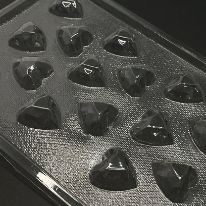 Molde de Acetato Corazón Facetado x15cav