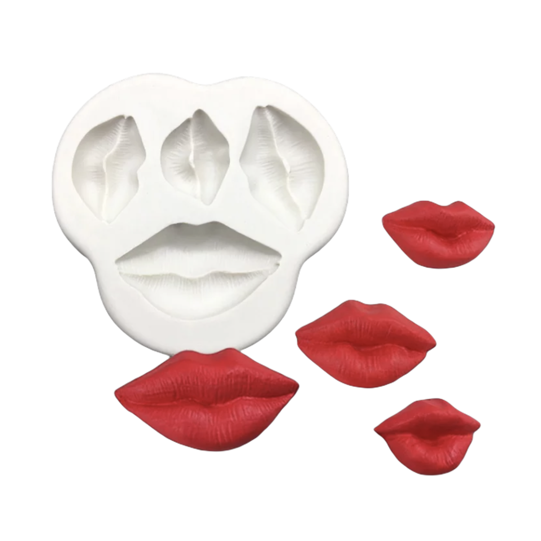 Molde Silicona Labios x 4cav