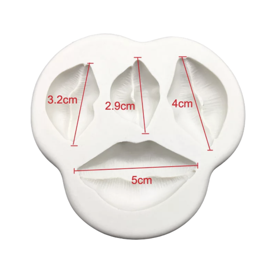 Molde Silicona Labios x 4cav