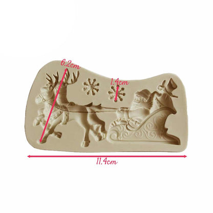Molde Silicona Trineo Santa Claus