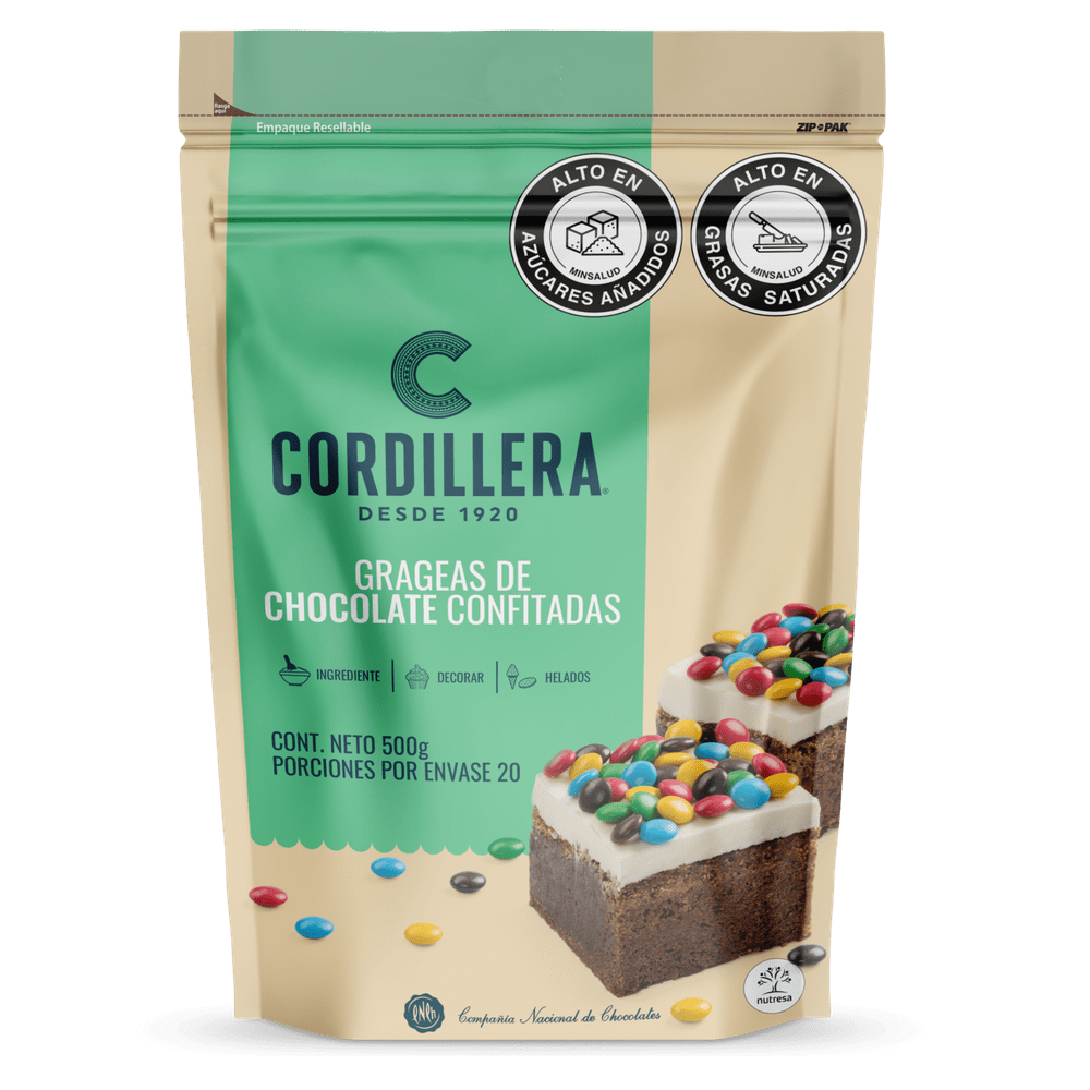 Grageado De Chocolate De Colores Cordillera X500Gr