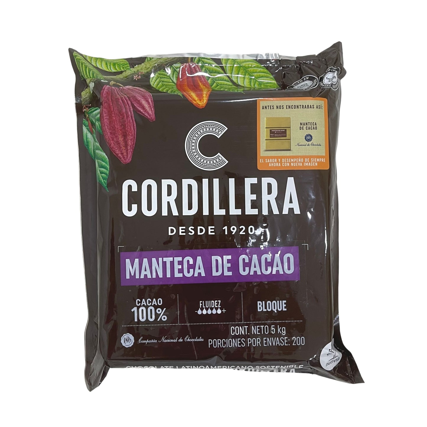 Manteca de Cacao Cordillera x5kg