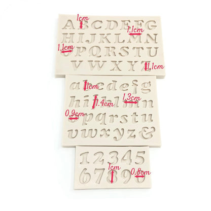 Set Molde Silicona Alfabeto y Números