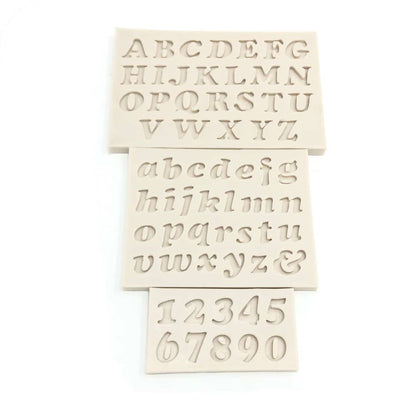 Set Molde Silicona Alfabeto y Números